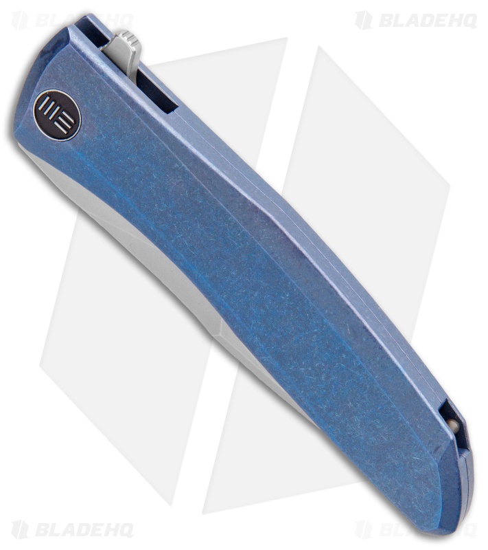 WE Knife Co. Scoppio Frame Lock Knife Blue Ti (3.63" Stonewash) 923A