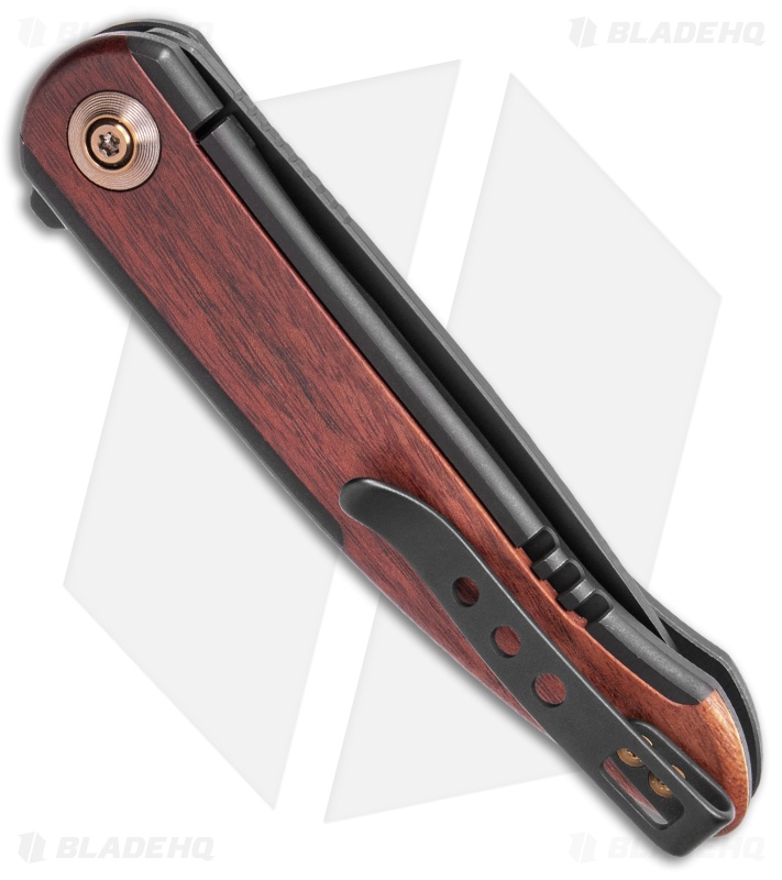WE Knife Co. Smooth Sentinel Frame Lock Knife Black Ti/Cuibourtia (3" Black SW)