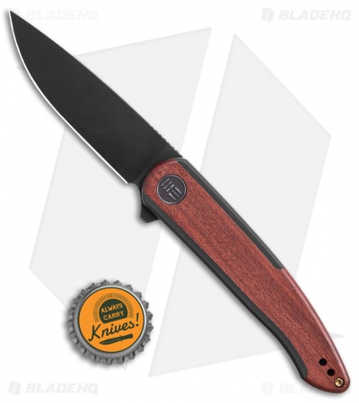 WE Knife Co. Smooth Sentinel Frame Lock Knife Black Ti/Cuibourtia (3" Black SW)