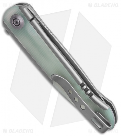WE Knife Co. Smooth Sentinel Frame Lock Knife Gray Titanium/Natural G-10 (3" SW)