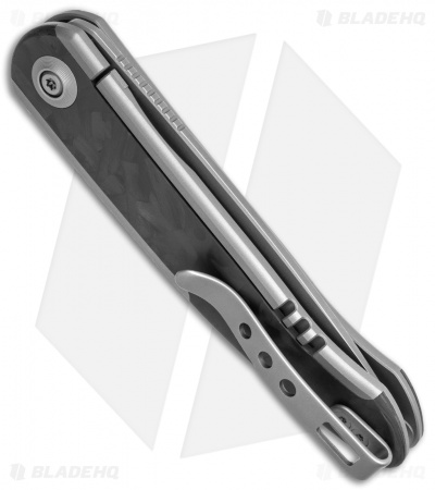 WE Knife Co. Smooth Sentinel Frame Lock Knife Gray Titanium/Marble CF (3" SW)