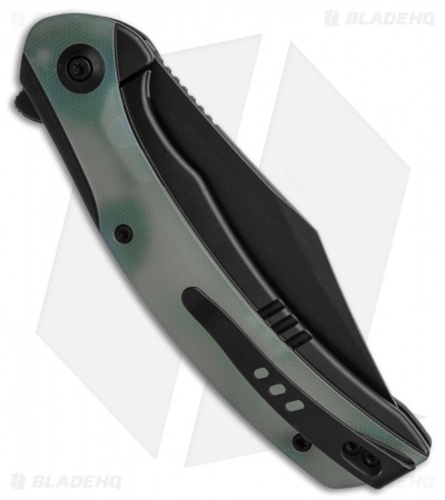 WE Knife Co. Snick Frame Lock Knife Black Ti/Natural Jade G-10 (3.5" Black SW)