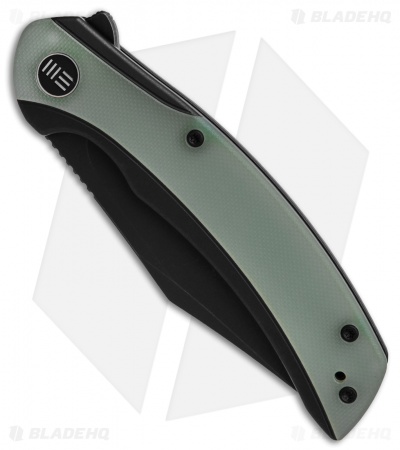 WE Knife Co. Snick Frame Lock Knife Black Ti/Natural Jade G-10 (3.5" Black SW)