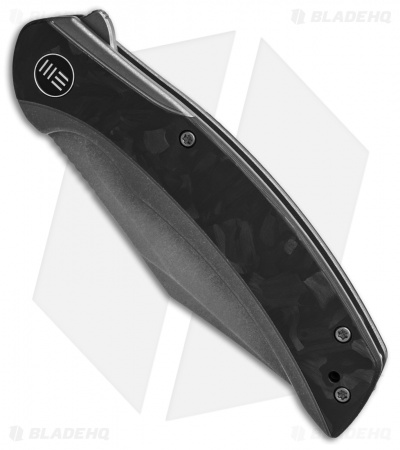 WE Knife Co. Snick Frame Lock Knife Gray Ti/Marble Carbon Fiber (3.5" Stonewash)