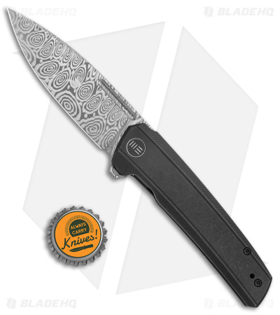 WE Knife Co. Speedster Frame Lock Knife Black Ti (3.5" Damasteel) 21021B-DS1