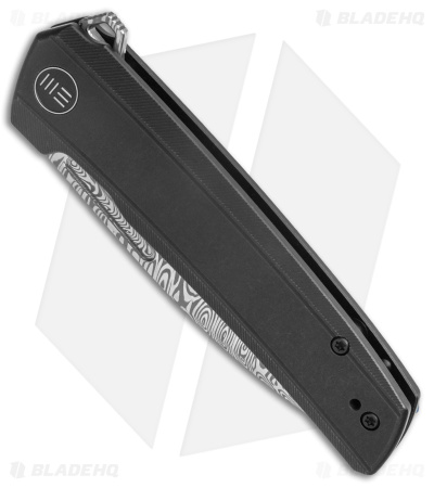 WE Knife Co. Speedster Frame Lock Knife Black Ti (3.5" Damasteel) 21021B-DS1