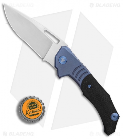 WE Knife Co. Willumsen STIXX Frame Lock Knife Blue Ti/CF (3.4" Satin) 817A