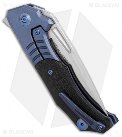 WE Knife Co. Willumsen STIXX Frame Lock Knife Blue Ti/CF (3.4" Satin) 817A