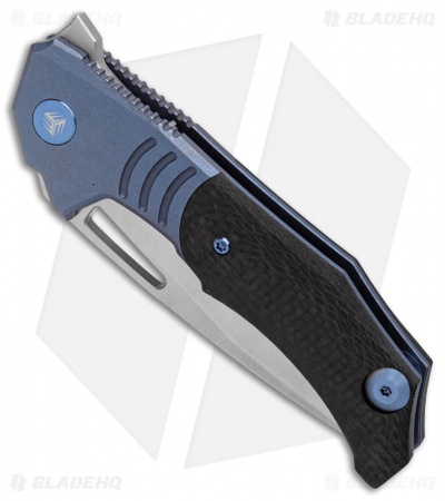 WE Knife Co. Willumsen STIXX Frame Lock Knife Blue Ti/CF (3.4" Satin) 817A