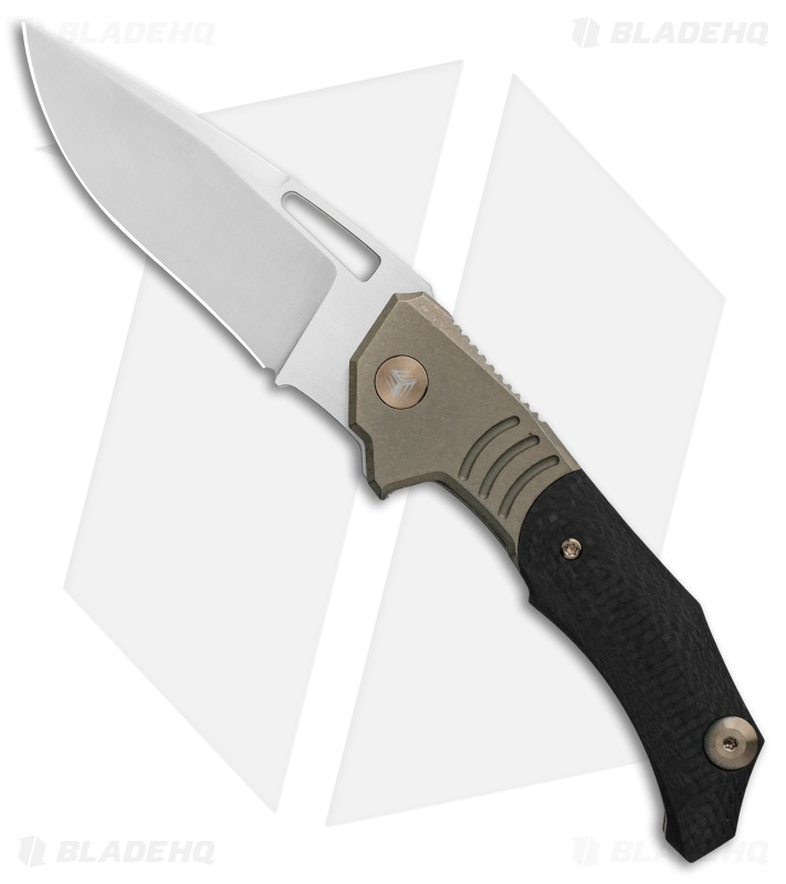 WE Knife Co. Willumsen STIXX Frame Lock Knife Bronze Ti/CF (3.4" Satin) 817B