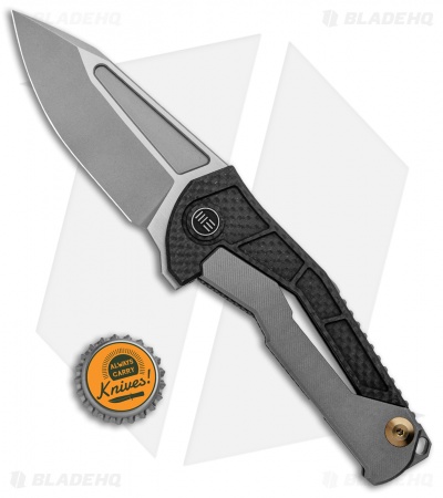 WE Knife Co. Willumsen Sugga Frame Lock Knife Ti/CF (3.4" Stonewash)
