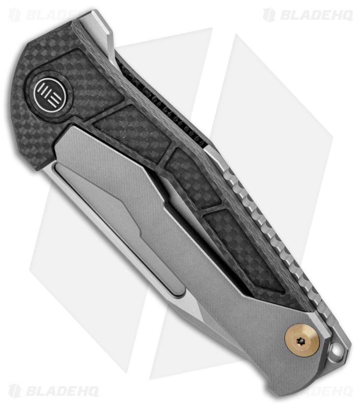 WE Knife Co. Willumsen Sugga Frame Lock Knife Ti/CF (3.4" Stonewash)
