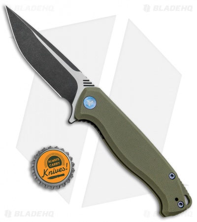 WE Knife Co. Streak Liner Lock Knife Green G-10 (3.4" Black Stonewash) 818B