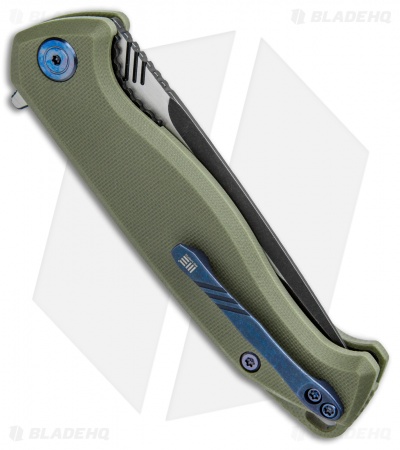 WE Knife Co. Streak Liner Lock Knife Green G-10 (3.4" Black Stonewash) 818B