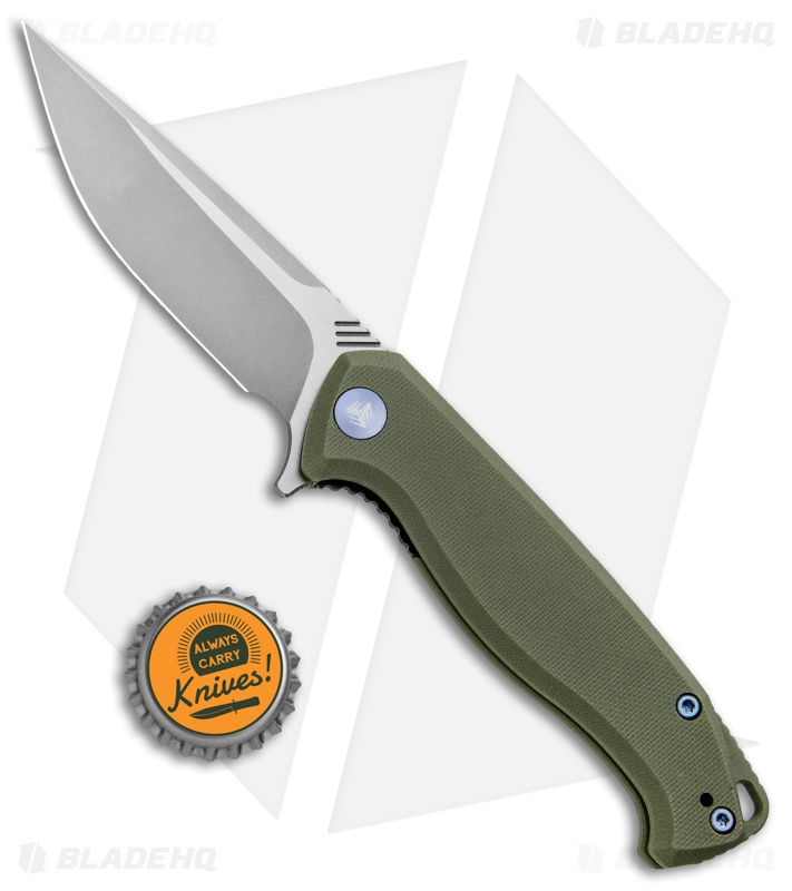 WE Knife Co. Streak Liner Lock Knife Green G-10 (3.4" Stonewash) 818E