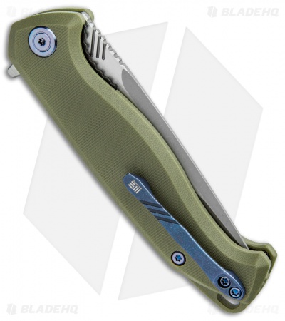 WE Knife Co. Streak Liner Lock Knife Green G-10 (3.4" Stonewash) 818E