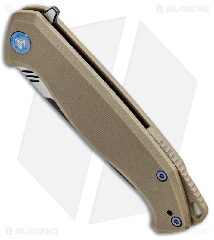 WE Knife Co. Streak Liner Lock Knife Tan G-10 (3.4" Black Stonewash) 818A