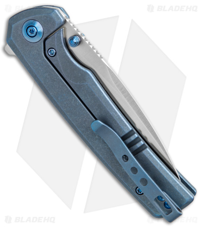 WE Knife Co. Subjugator Frame Lock Knife Blue Titanium (3.5" Satin)