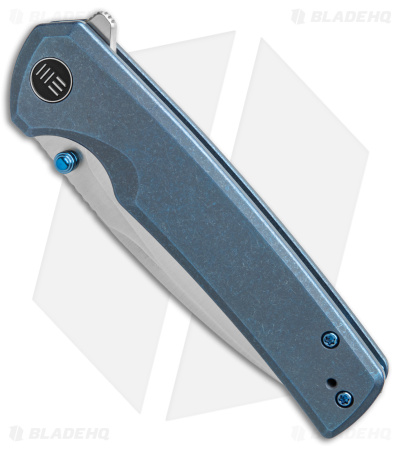 WE Knife Co. Subjugator Frame Lock Knife Blue Titanium (3.5" Satin)