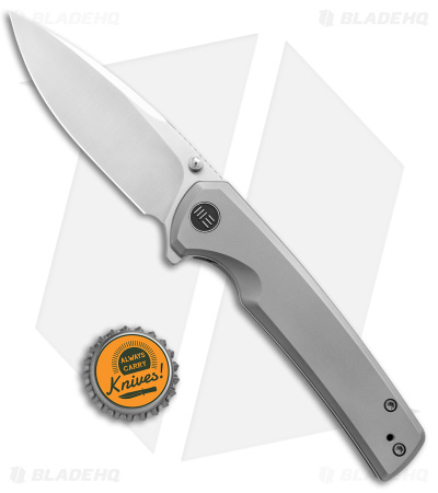 WE Knife Co. Subjugator Frame Lock Knife Gray Titanium (3.5" Satin)