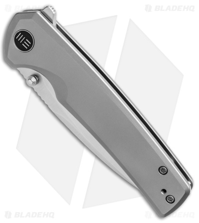 WE Knife Co. Subjugator Frame Lock Knife Gray Titanium (3.5" Satin)