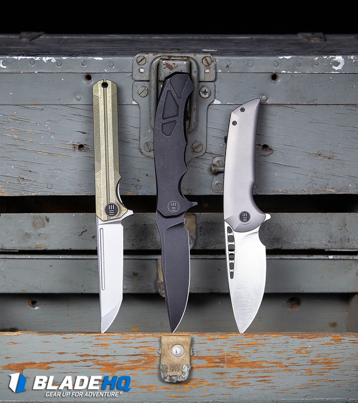 WE Knife Co. Syncro Integral Frame Lock Knife Gold Ti (3.8" Stonewash) 909B