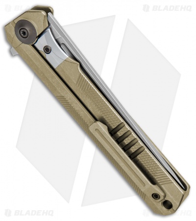 WE Knife Co. Syncro Integral Frame Lock Knife Gold Ti (3.8" Stonewash) 909B