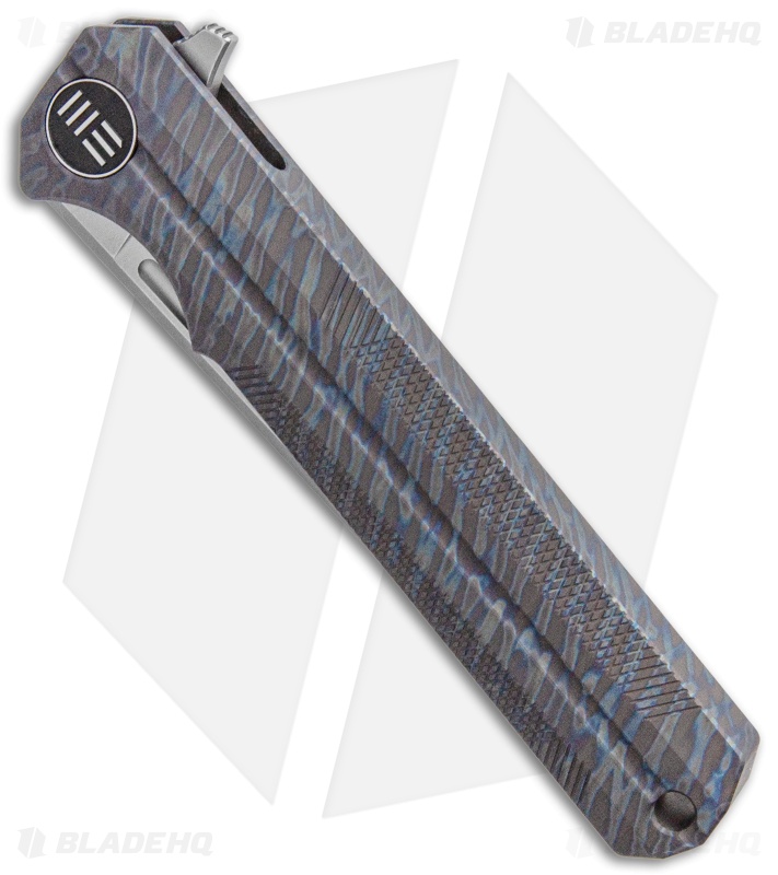 WE Knife Co. Syncro Integral Frame Lock Knife Flamed Ti (3.8" Stonewash) 909D