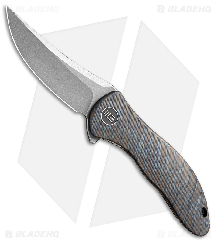 WE Knife Co. Synergy2 Trailing Point Integral Knife Tiger Stripe Ti