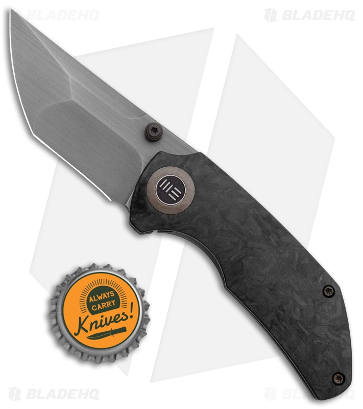 WE Knife Co. Thug Frame Lock Knife Carbon Fiber (2.6" Stonewash) 