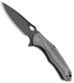 WE Knife Co. Vapor Frame Lock Knife Gray Ti/Carbon Fiber (2.95" Black) 804C