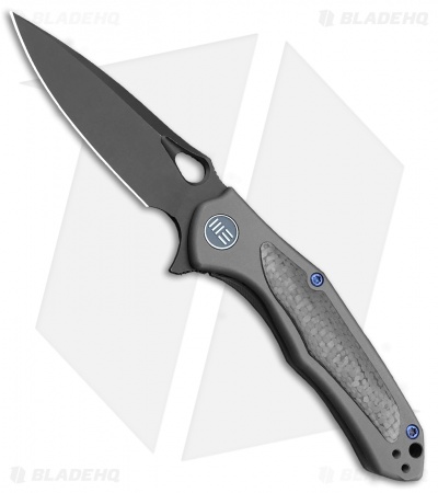 WE Knife Co. Vapor Frame Lock Knife Gray Ti/Carbon Fiber (2.95" Black) 804C