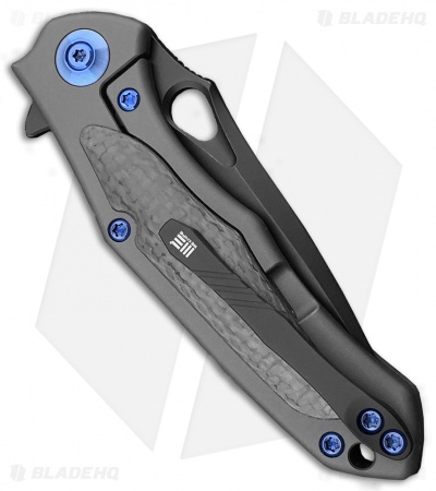 WE Knife Co. Vapor Frame Lock Knife Gray Ti/Carbon Fiber (2.95" Black) 804C