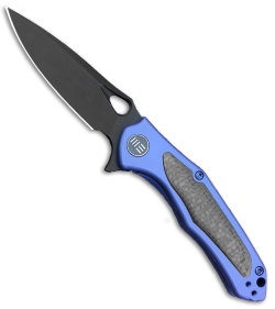 WE Knife Co. Vapor Frame Lock Knife Blue Ti/Carbon Fiber (2.95" Black) 804A