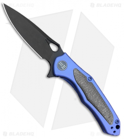 WE Knife Co. Vapor Frame Lock Knife Blue Ti/Carbon Fiber (2.95" Black) 804A