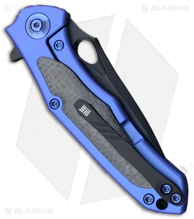 WE Knife Co. Vapor Frame Lock Knife Blue Ti/Carbon Fiber (2.95" Black) 804A