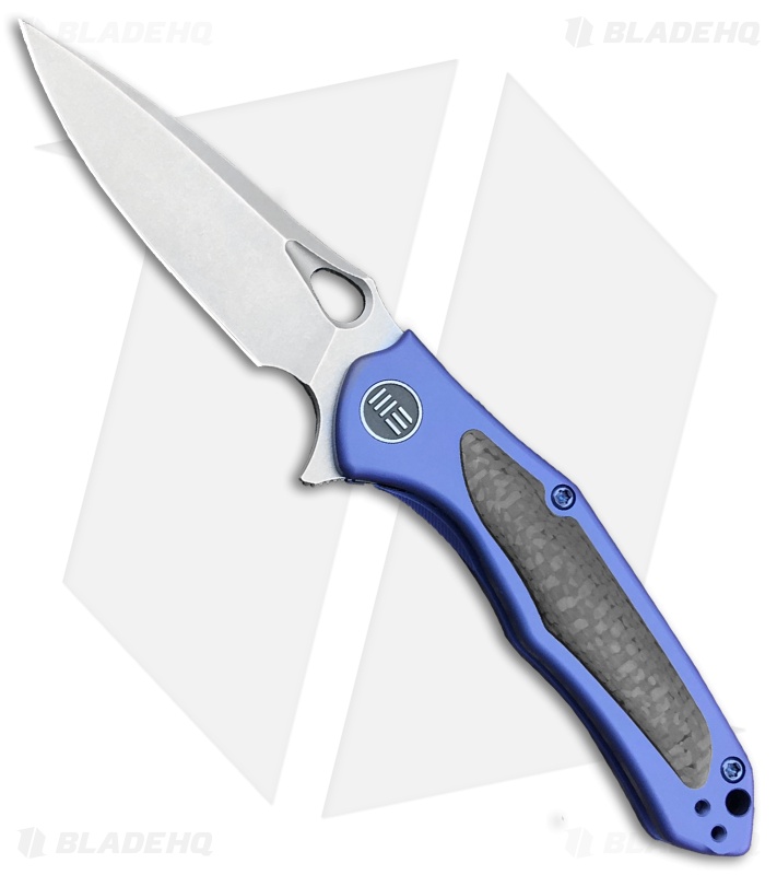 WE Knife Co. Vapor Frame Lock Knife Blue Ti/Carbon Fiber (2.95" Stonewash) 804B