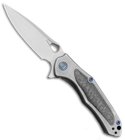 WE Knife Co. Vapor Frame Lock Knife SW Ti/Carbon Fiber (2.95" Stonewash) 804F