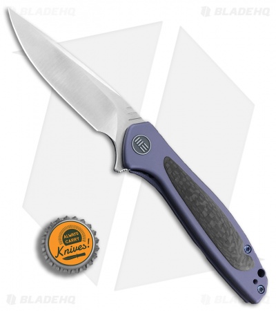 WE Knife Co. Wisp Frame Lock Knife Blue Ti/Carbon Fiber (3.2" Satin) 805B