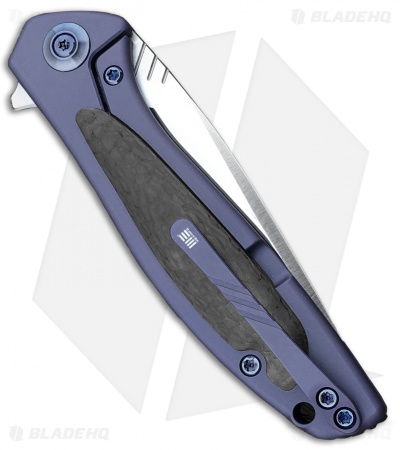 WE Knife Co. Wisp Frame Lock Knife Blue Ti/Carbon Fiber (3.2" Satin) 805B