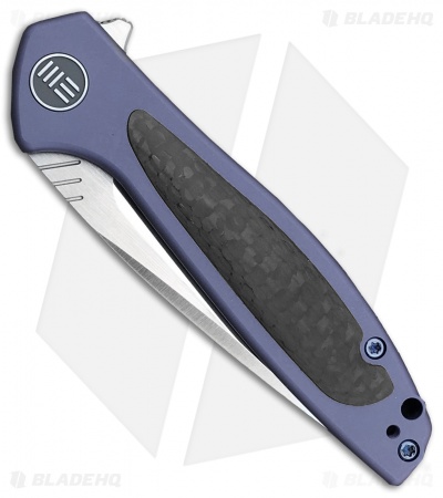 WE Knife Co. Wisp Frame Lock Knife Blue Ti/Carbon Fiber (3.2" Satin) 805B