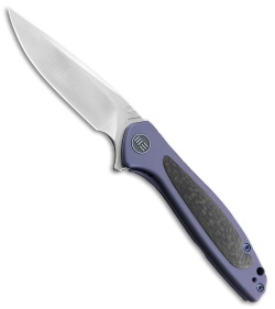 WE Knife Co. Wisp Frame Lock Knife Blue Ti/Carbon Fiber (3.2" Satin) 805B