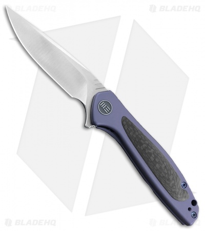 WE Knife Co. Wisp Frame Lock Knife Blue Ti/Carbon Fiber (3.2" Satin) 805B