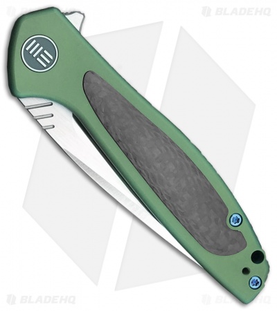 WE Knife Co. Wisp Frame Lock Knife Green Ti/Carbon Fiber (3.2" Satin) 805D