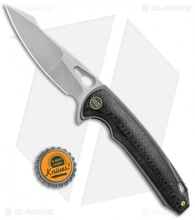 WE Knife Co. Yucha Liner Lock Flipper Knife CF/Titanium (3.9" Stonewash) 810E