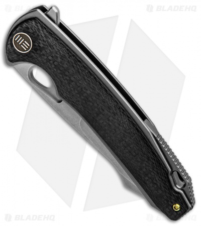 WE Knife Co. Yucha Liner Lock Flipper Knife CF/Titanium (3.9" Stonewash) 810E