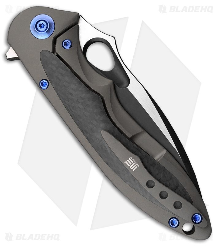 WE Knife Co. Zephyr Frame Lock Knife Bronze Ti/CF (3.5" Black) 716C