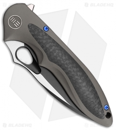 WE Knife Co. Zephyr Frame Lock Knife Bronze Ti/CF (3.5" Black) 716C