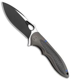 WE Knife Co. Zephyr Frame Lock Knife Bronze Ti/CF (3.5" Black) 716C