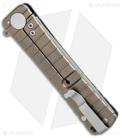 Williams Blade Design OZF Frame Lock Knife CF/Bronze Ti (3.5" Tanto Damasteel)